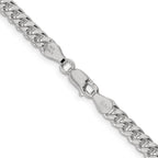 Sterling Silver 5mm Domed With  Side Diamond-Cut Curb Chain