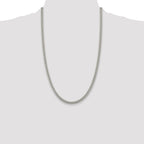 Sterling Silver Diamond-Cut Curb Chain Necklace 5mm