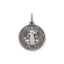 Antique Round St. Benedict Medal in Sterling Silver - Sophia Jewelers