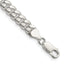 Sterling Silver 7mm Domed With  Side Diamond-Cut Curb Chain