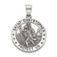 Antique Round St. Christopher Medal in Sterling Silver, 22mm - Sophia Jewelers