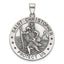 Antique Round St. Christopher Medal in Sterling Silver, 29mm - Sophia Jewelers