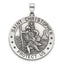 Antique Round St. Christopher Medal in Sterling Silver, 32.5mm - Sophia Jewelers
