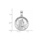 Round St. Christopher Medal in Sterling Silver, 22mm - Sophia Jewelers