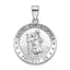 Round St. Christopher Medal in Sterling Silver, 22mm - Sophia Jewelers