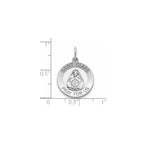 Round St. Clare Medal in Sterling Silver - Sophia Jewelers