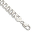 Sterling Silver 10.5mm Domed With  Side Diamond-Cut Curb Chain