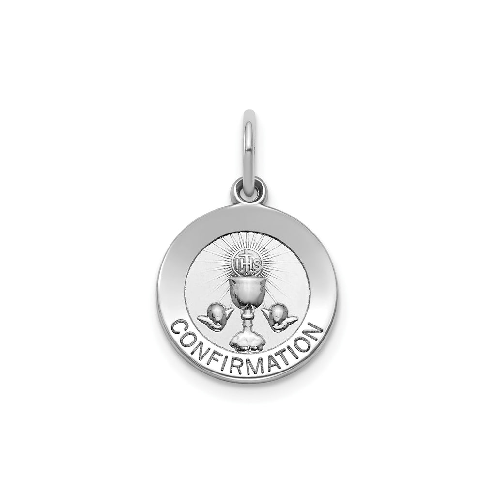 Round Confirmation Medal in Sterling Silver - Sophia Jewelers