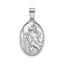 Oval St. Christopher Medal in Sterling Silver, 20x14mm - Sophia Jewelers