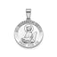 Round St. Elizabeth Medal in Sterling Silver, 18.25mm - Sophia Jewelers