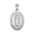 Our Lady of Guadalupe Medal in Sterling Silver, 21.5x15mm - Sophia Jewelers