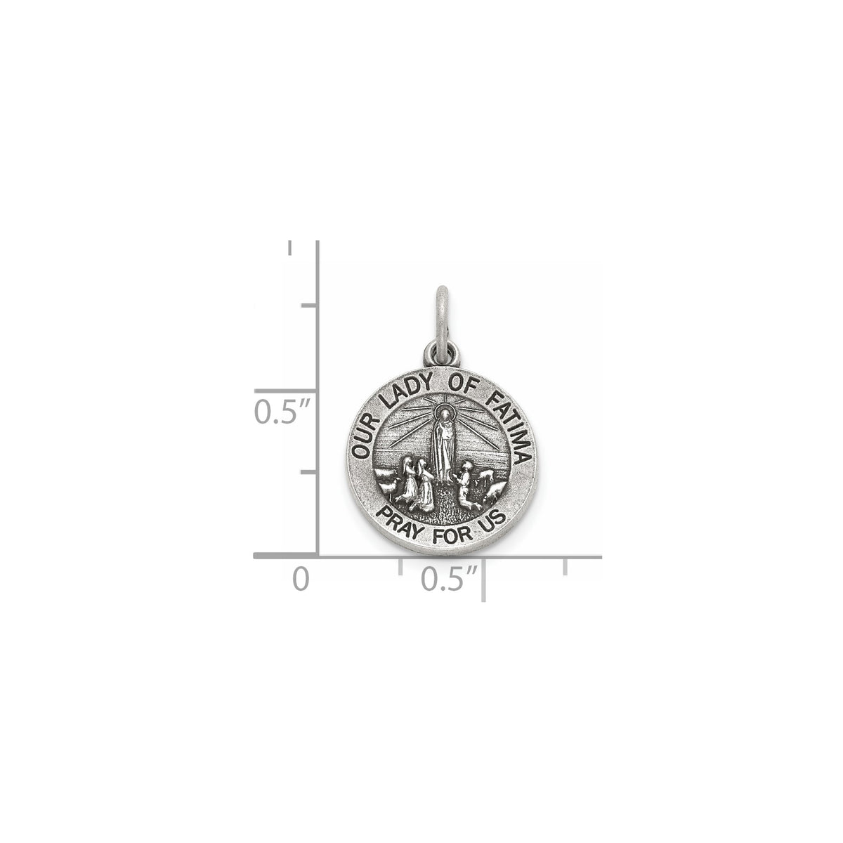 Our Lady of Fatima Medal in Sterling Silver - Sophia Jewelers