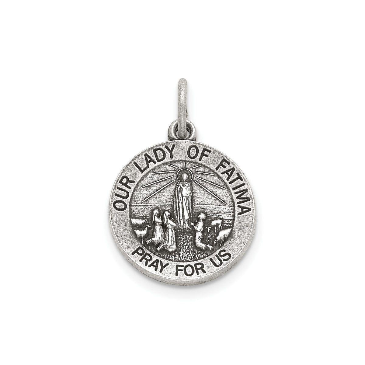 Our Lady of Fatima Medal in Sterling Silver - Sophia Jewelers Main image