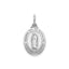 Oval Guadalupe-Spanish Medal in Sterling Silver, 15x11.5mm - Sophia Jewelers