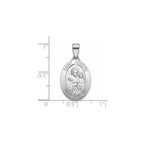 Oval St. Joseph Medal in Sterling Silver, 18.5x13.5mm - Sophia Jewelers