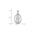 Oval St. Jude Thaddeus Medal in Sterling Silver, 18.5x13.5mm - Sophia Jewelers