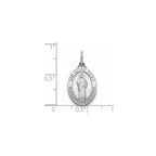 Oval St. Jude Thaddeus-Spanish Medal in Sterling Silver, 16.5x12mm - Sophia Jewelers