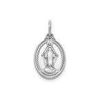 Oval Milagrosa Medal in Sterling Silver, 15x11.5mm - Sophia Jewelers