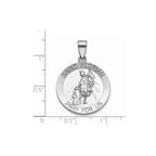 Round St. Florian Medal in Sterling Silver - Sophia Jewelers
