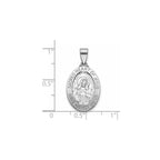 Sacred Heart of Jesus Medal in Sterling Silver, 18.5x13.5mm - Sophia Jewelers