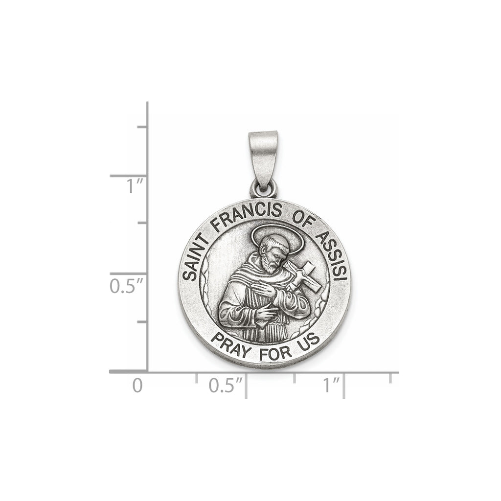St. Francis of Assisi Medal in Sterling Silver - Sophia Jewelers