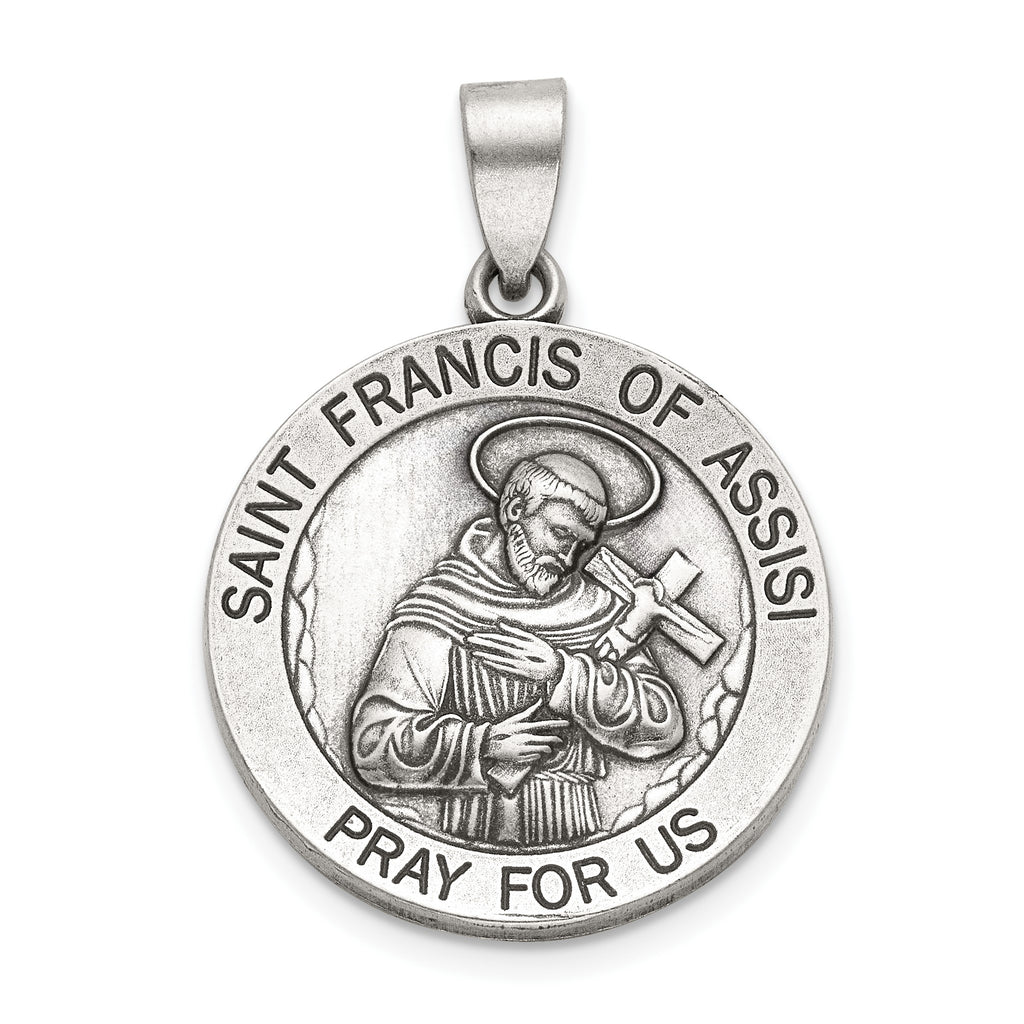 St. Francis of Assisi Medal in Sterling Silver - Sophia Jewelers