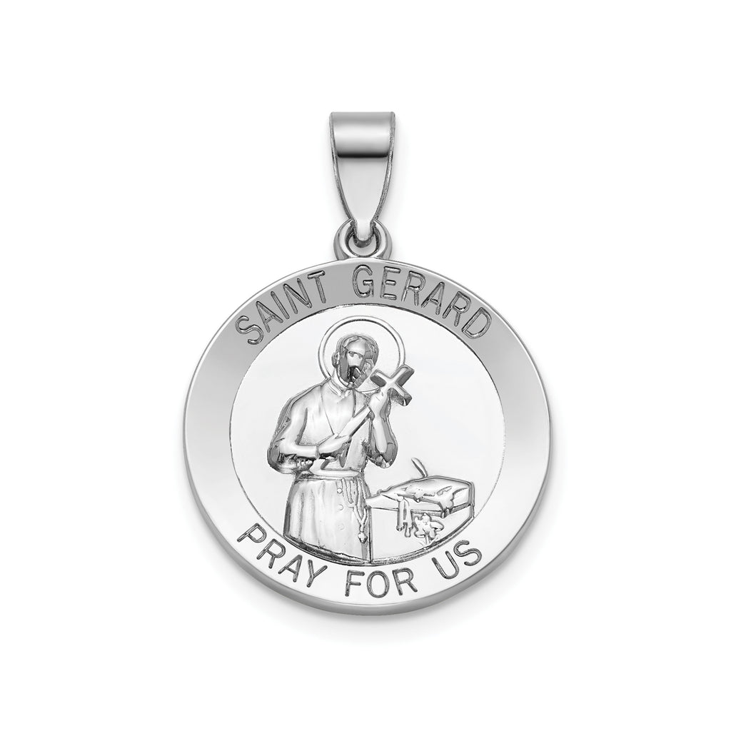 Round St. Gerard Medal in Sterling Silver - Sophia Jewelers