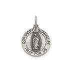 Our Lady of Guadalupe Medal in Sterling Silver, 14.5mm - Sophia Jewelers