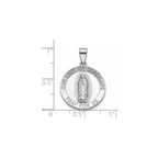 Our Lady of Guadalupe Medal in Sterling Silver, 18.25mm - Sophia Jewelers