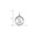 Round Guardian Angel Medal in Sterling Silver - Sophia Jewelers