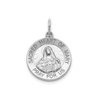 Round Heart of Mary Medal in Sterling Silver - Sophia Jewelers