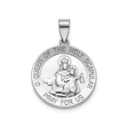 Round Holy Scapular Medal in Sterling Silver - Sophia Jewelers