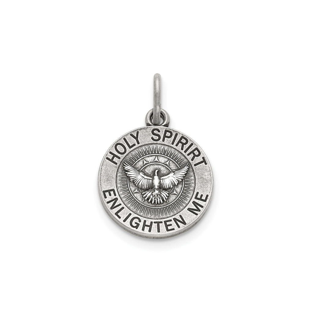 Antique Round Holy Spirit Medal in Sterling Silver - Sophia Jewelers
