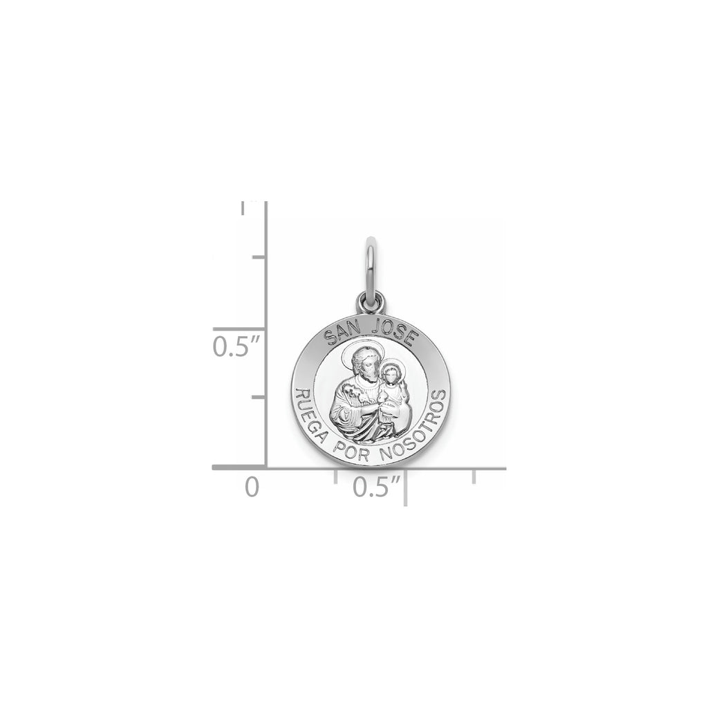 Round San Jose Medal in Sterling Silver - Sophia Jewelers
