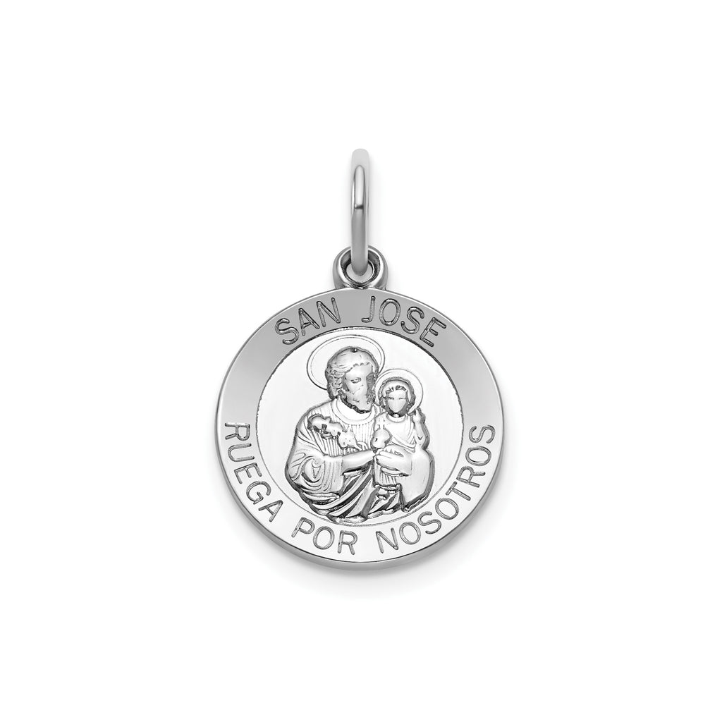 Round San Jose Medal in Sterling Silver - Sophia Jewelers