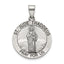Round St. Jude Thaddeus Medal in Sterling Silver, 22mm - Sophia Jewelers