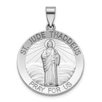 Round St. Jude Thaddeus Medal in Sterling Silver, 25.25mm - Sophia Jewelers