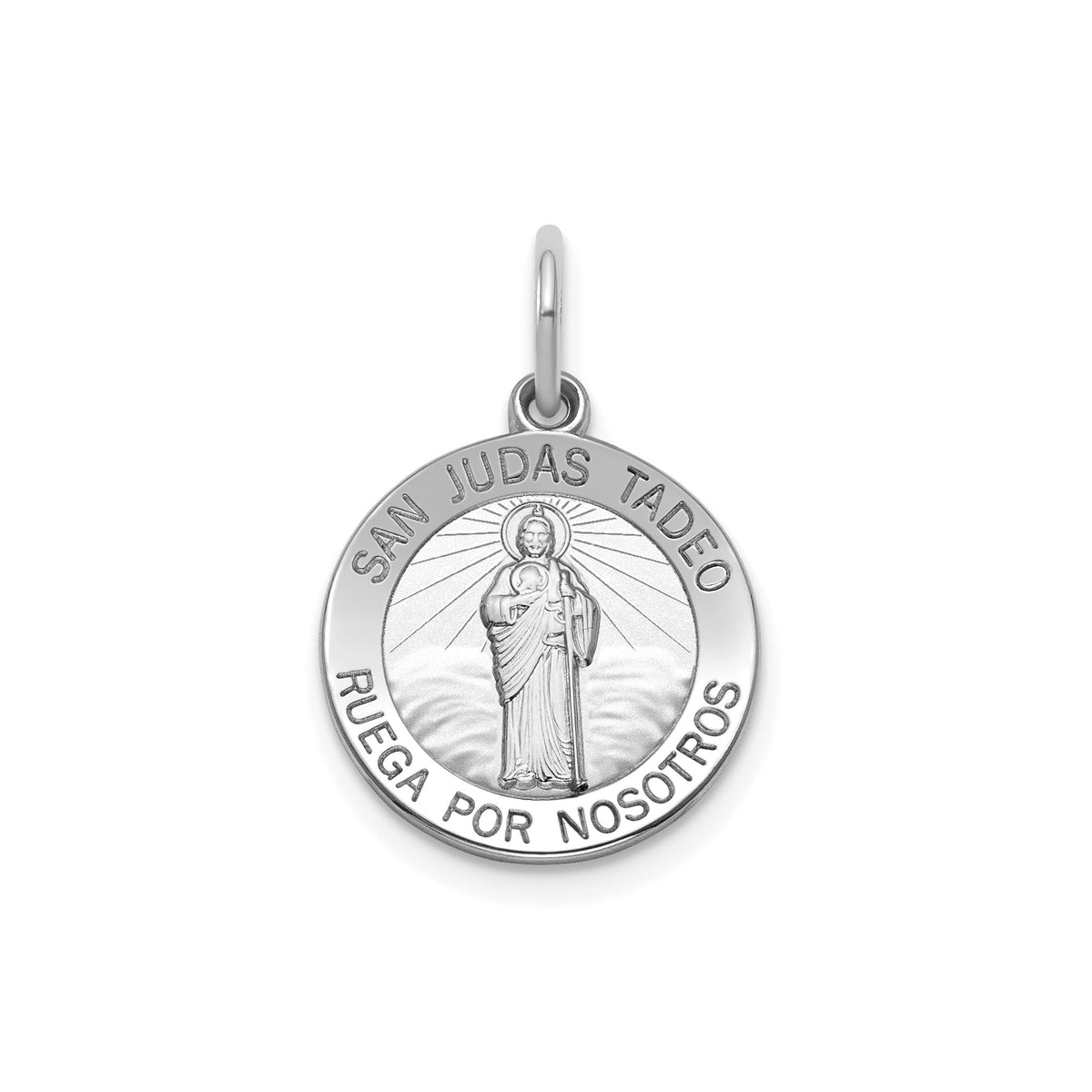 Round Jude Thaddeus-Spanish Medal in Sterling Silver, 14.5mm - Sophia Jewelers Main image
