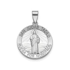 Round Jude Thaddeus-Spanish Medal in Sterling Silver, 18.25mm - Sophia Jewelers