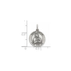 Antique Round St. Kateri Medal in Sterling Silver - Sophia Jewelers