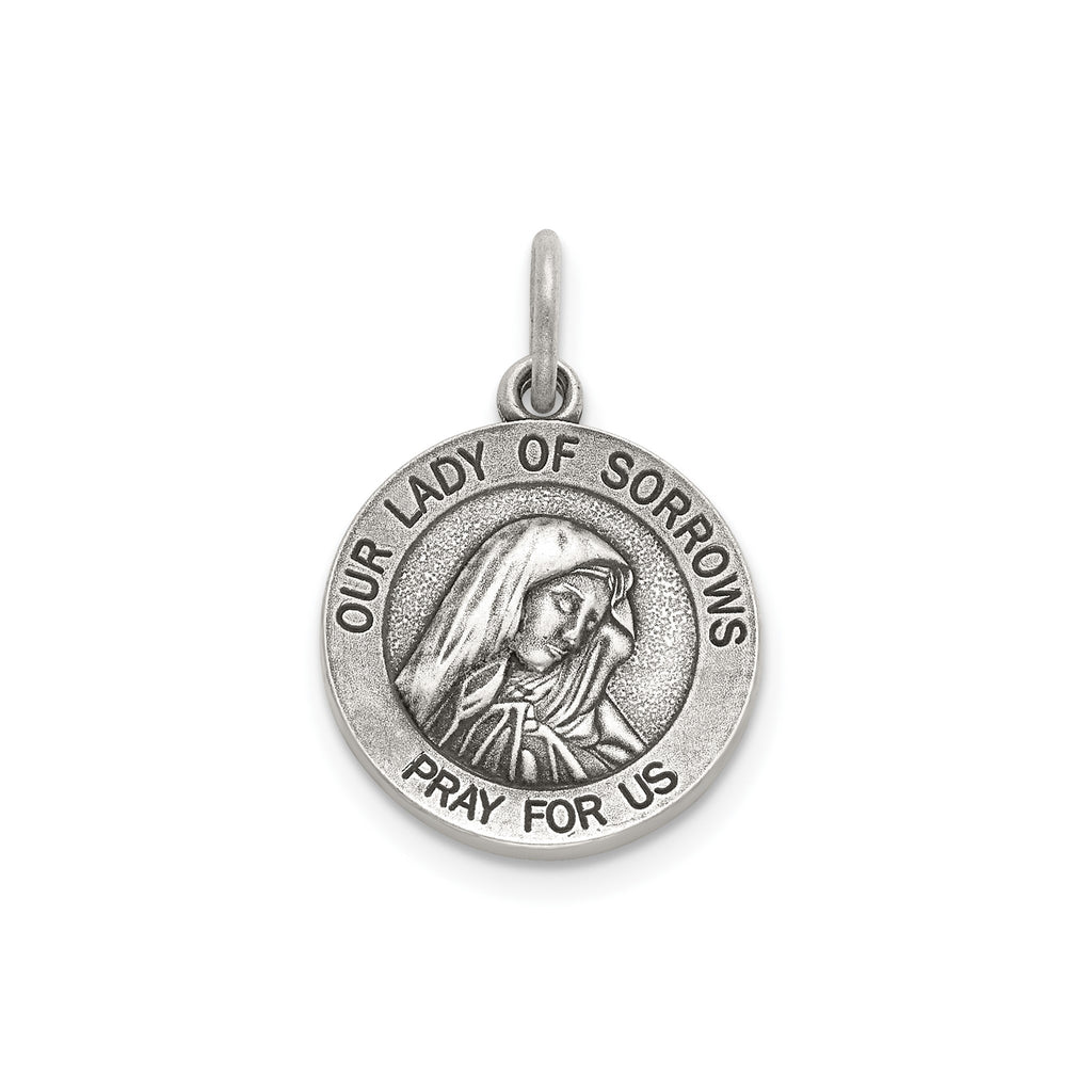 Our Lady of Sorrows Medal in Sterling Silver - Sophia Jewelers