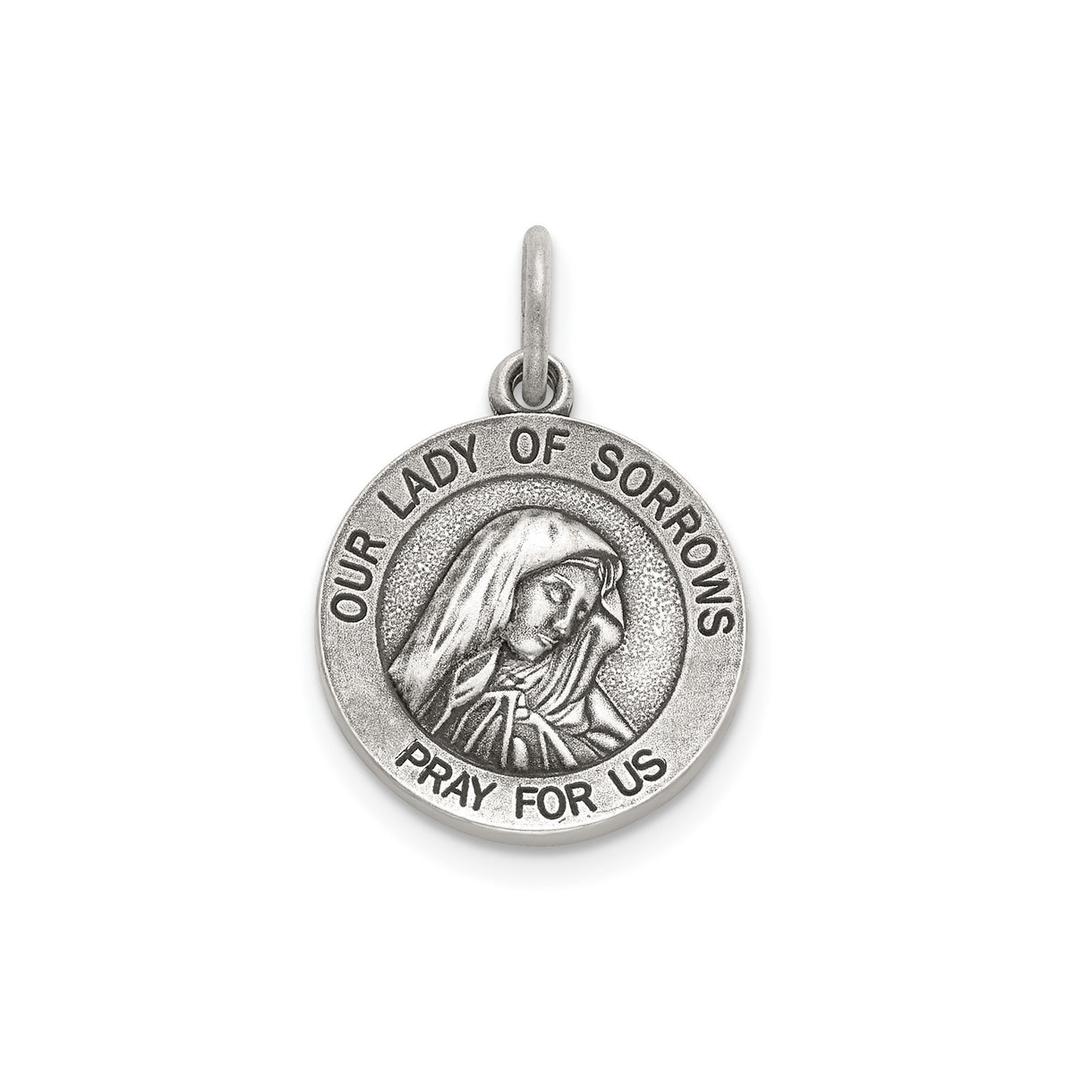 Our Lady of Sorrows Medal in Sterling Silver - Sophia Jewelers