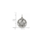 Antique Round St. Leo Medal in Sterling Silver - Sophia Jewelers