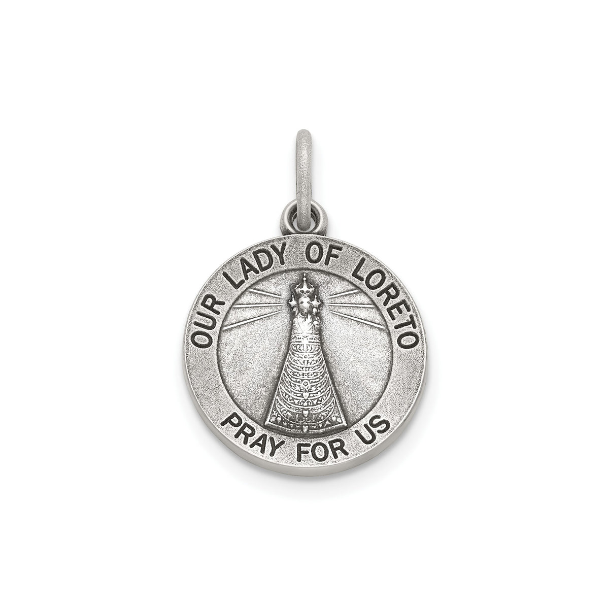 Our Lady of Loreto Medal in Sterling Silver - Sophia Jewelers Main image