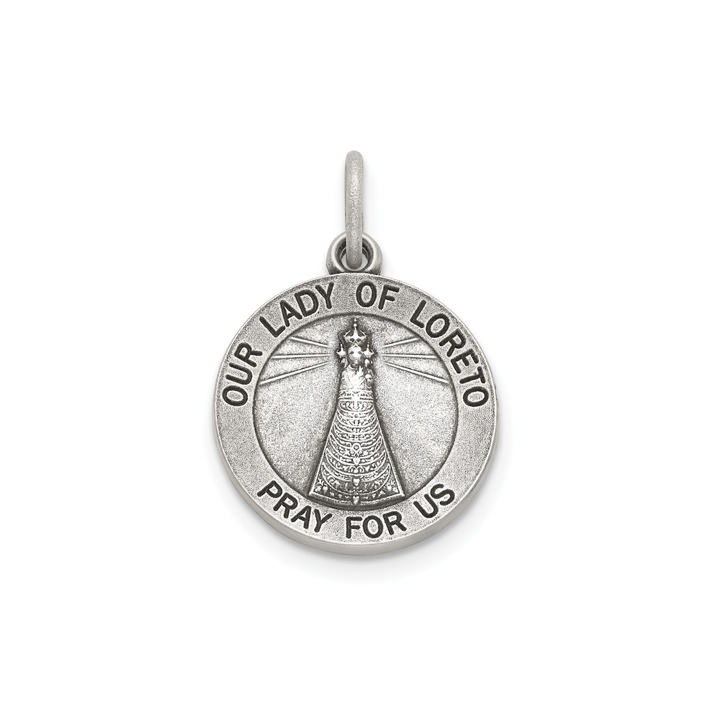 Our Lady of Loreto Medal in Sterling Silver - Sophia Jewelers