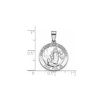 Our Lady of Lourdes Medal in Sterling Silver, 18.25mm - Sophia Jewelers