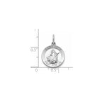 Round St. Lucy Medal in Sterling Silver - Sophia Jewelers