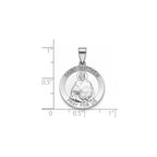 Round St. Matthew Medal in Sterling Silver, 18.25mm - Sophia Jewelers