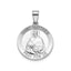 Round St. Matthew Medal in Sterling Silver, 18.25mm - Sophia Jewelers