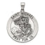 Antique Round St. Michael Medal in Sterling Silver, 29mm - Sophia Jewelers